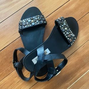 Steve Madden Black Studded Sandals